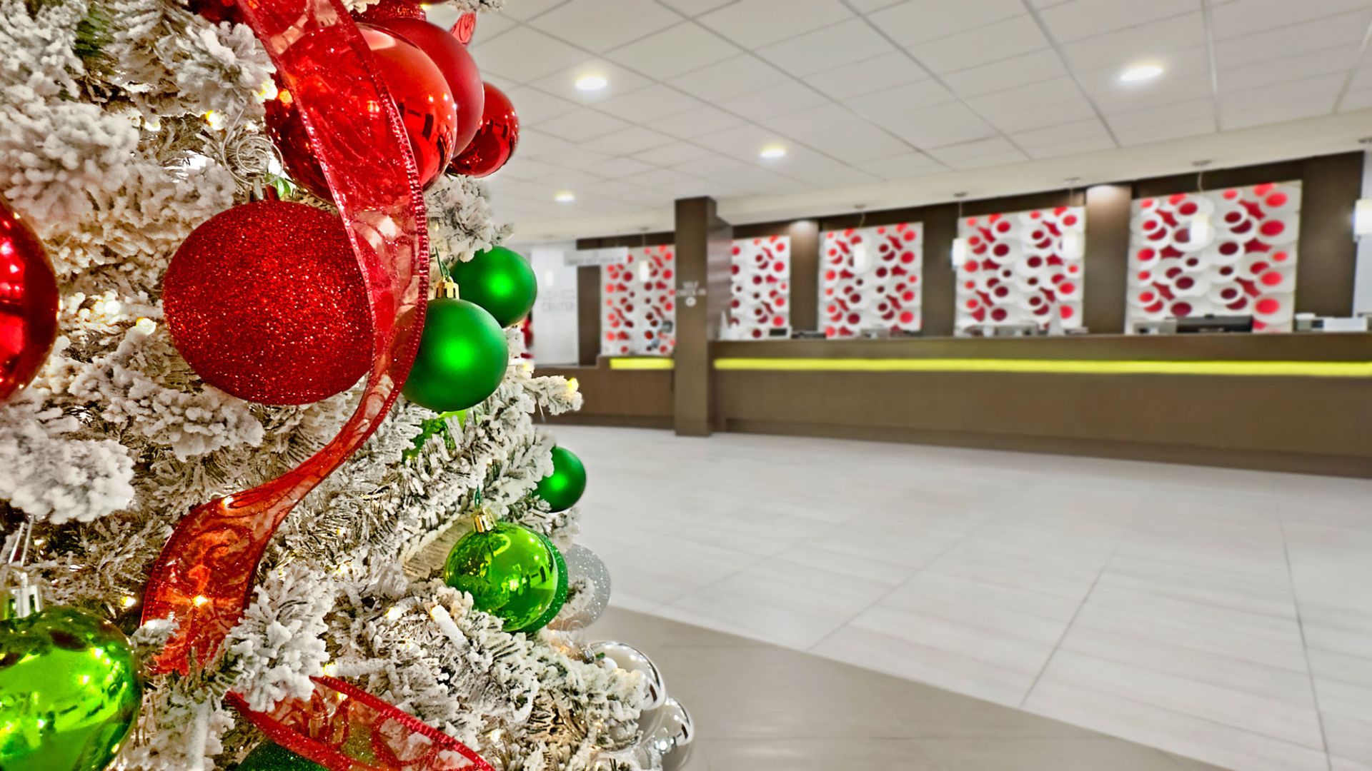 christmas tree in lobby